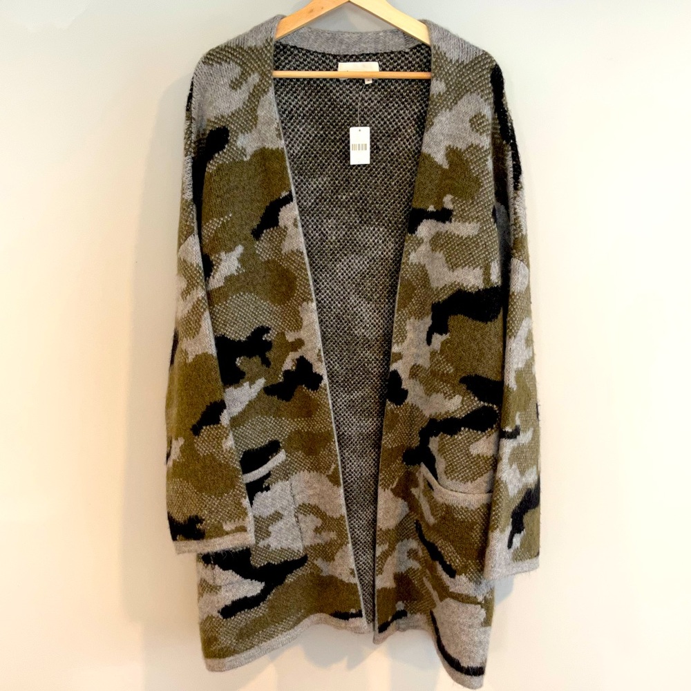 Anthropologie Green and Black Cardigan Sweater - Picture 2 of 9